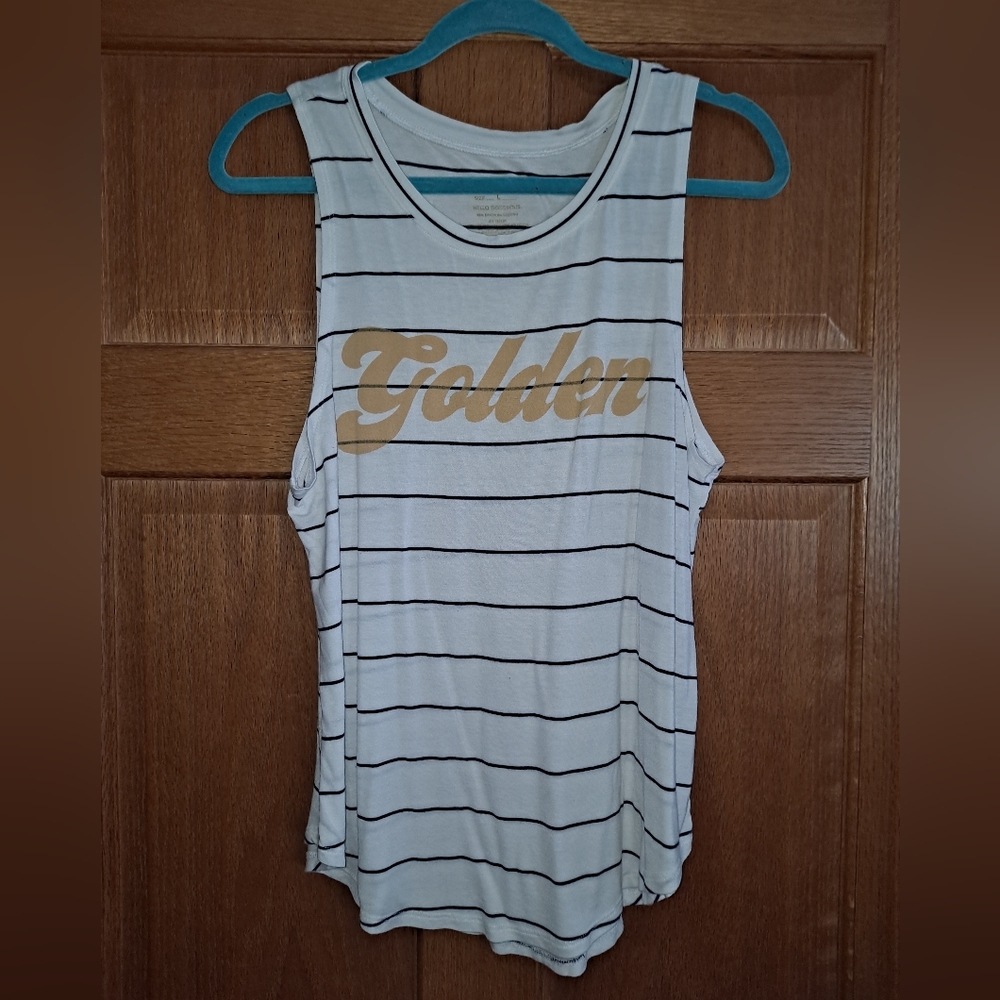 Women's "Golden" Striped Tank Top